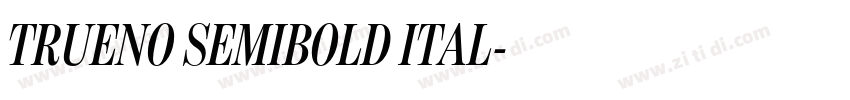 TRUENO SEMIBOLD ITAL字体转换